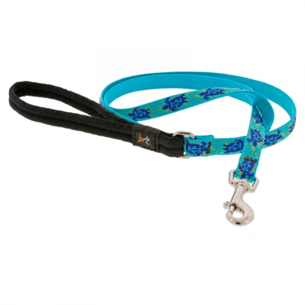 Lupine Pet Original Designs Dog Leash, Turtle Reef, 1/2-in x 6-ft