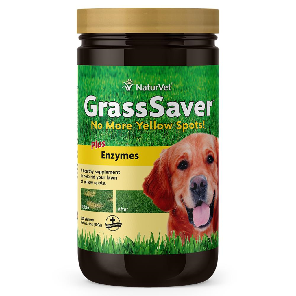 NaturVet GrassSaver No More Yellow Spots! Plus Enzymes Wafers Dog Supplement, 300-count