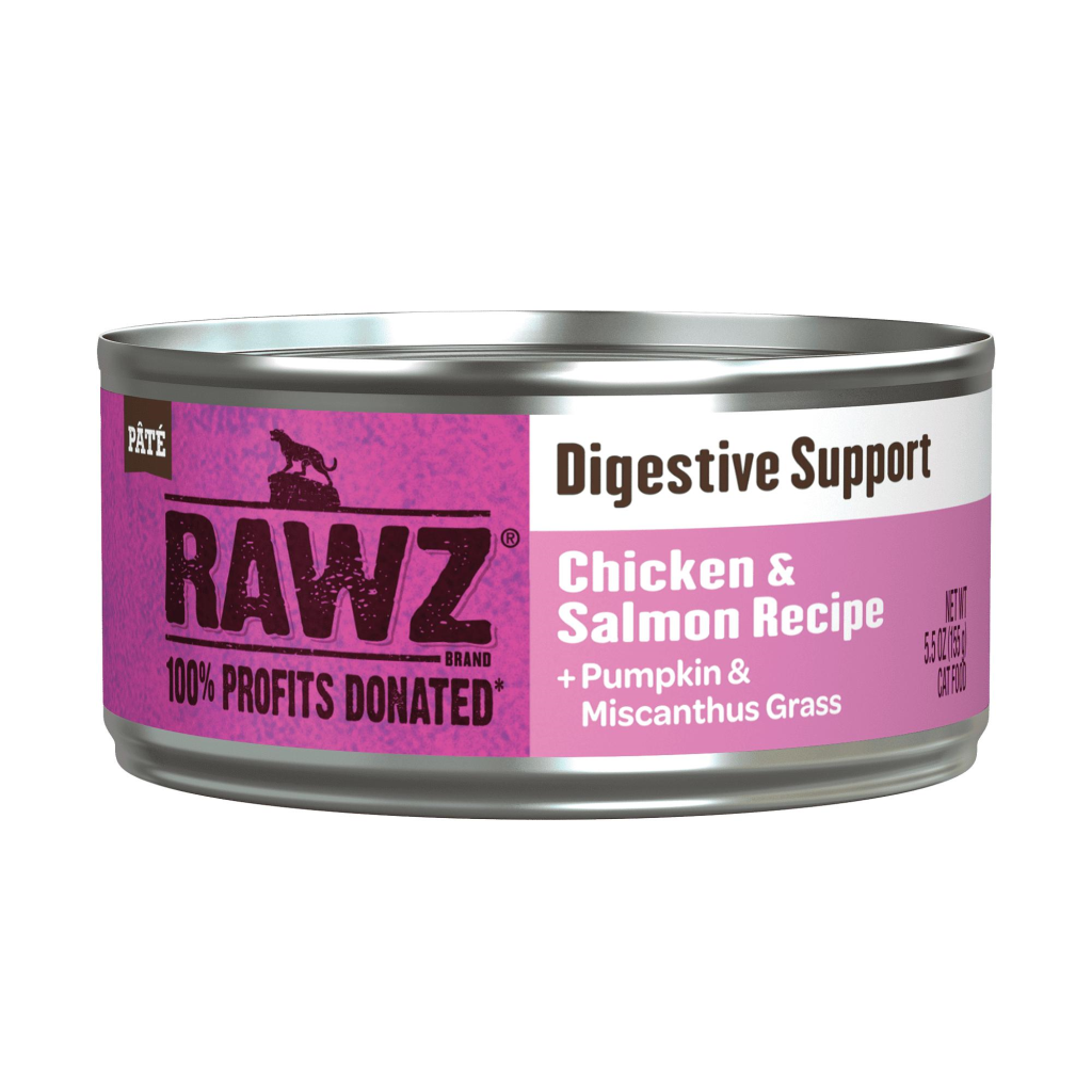 RAWZ Digestive Support Chicken & Salmon Wet Cat Food Can, 5.5-oz