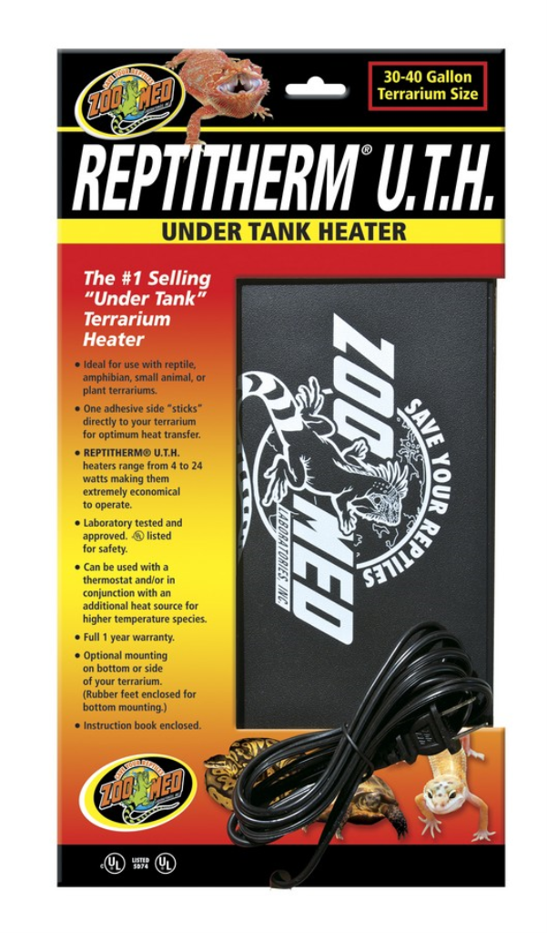 Zoo Med ReptiTherm Under Tank Terrarium Heater, 30 - 40 gal