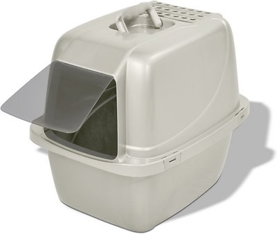 Van Ness Enclosed Cat Litter Pan, Large, White