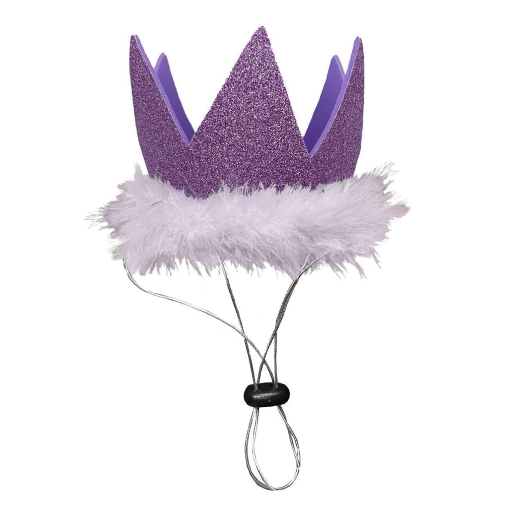 Huxley & Kent Party Crown for Pets, Purple, Small