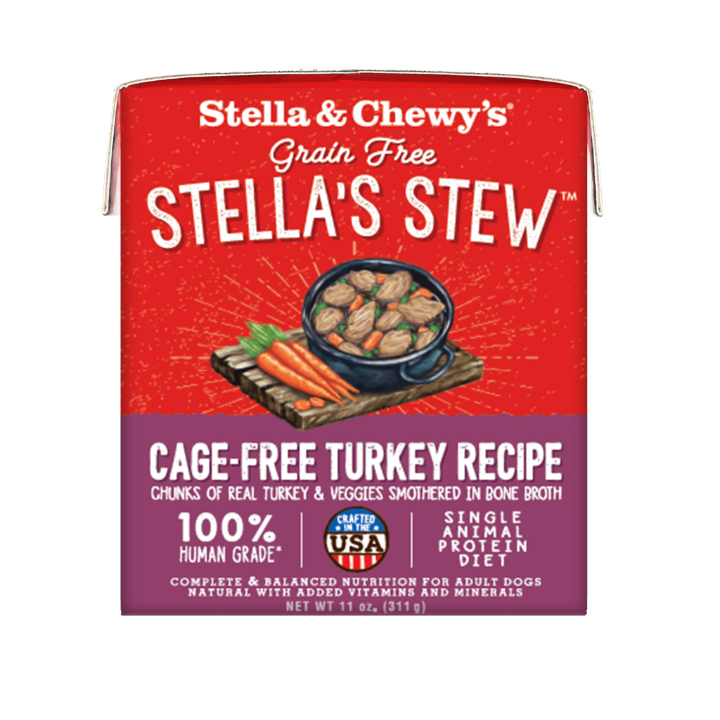 Stella & Chewy's Stella's Stew Cage-Free Turkey Wet Dog Food, 11-oz