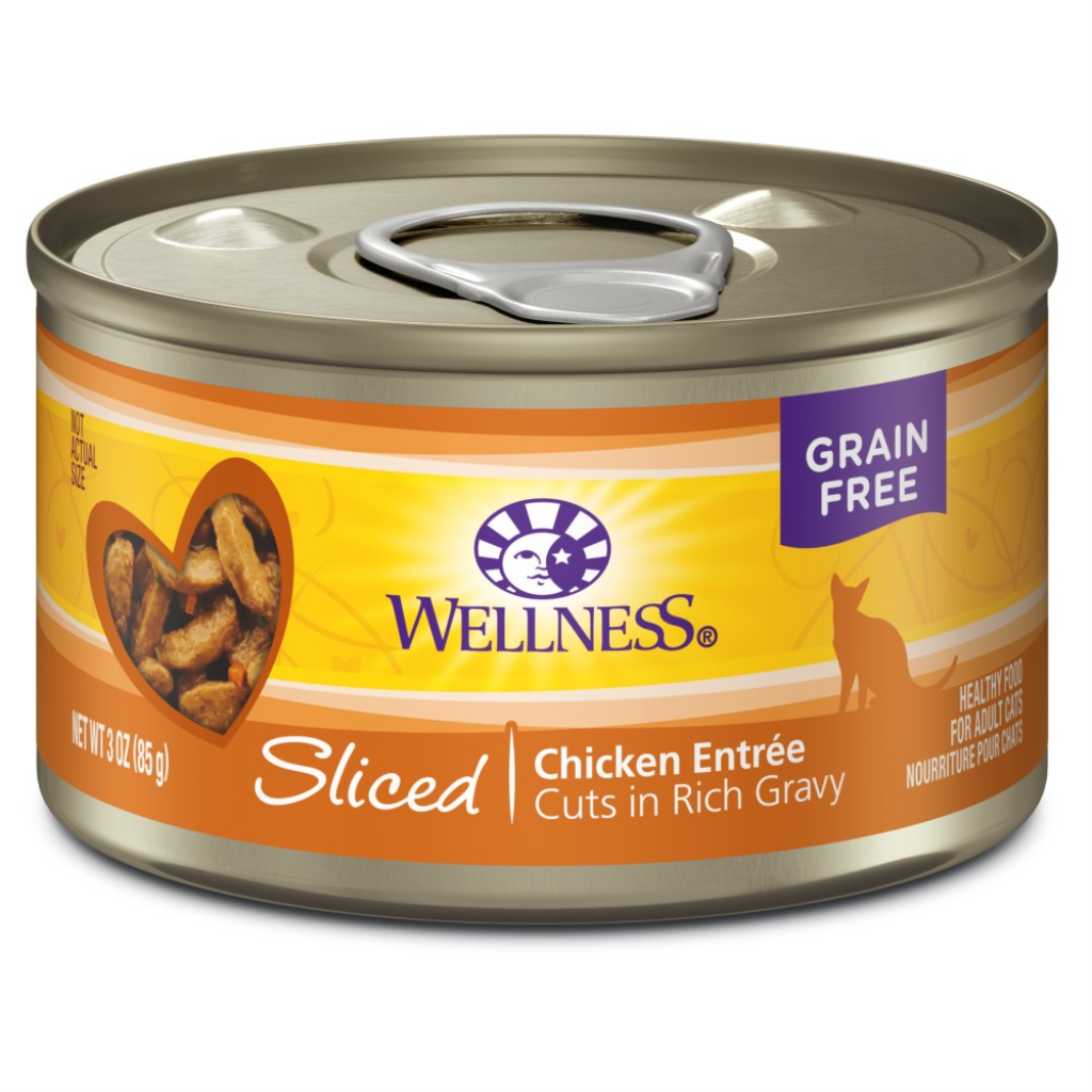 Wellness Complete Health Sliced Chicken Entree Wet Cat Food Cans, 3-oz