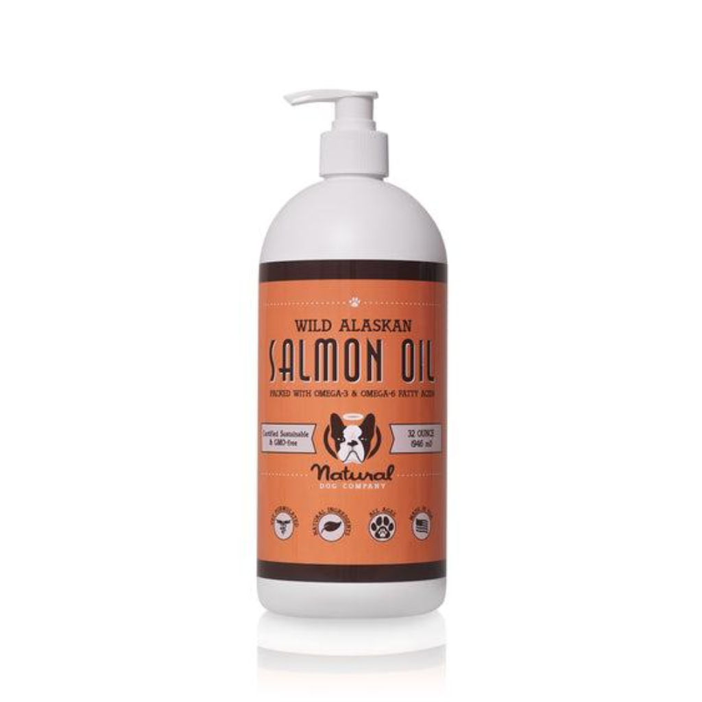 Natural Dog Company Wild Alaskan Salmon Oil Dog Supplement, 32-oz