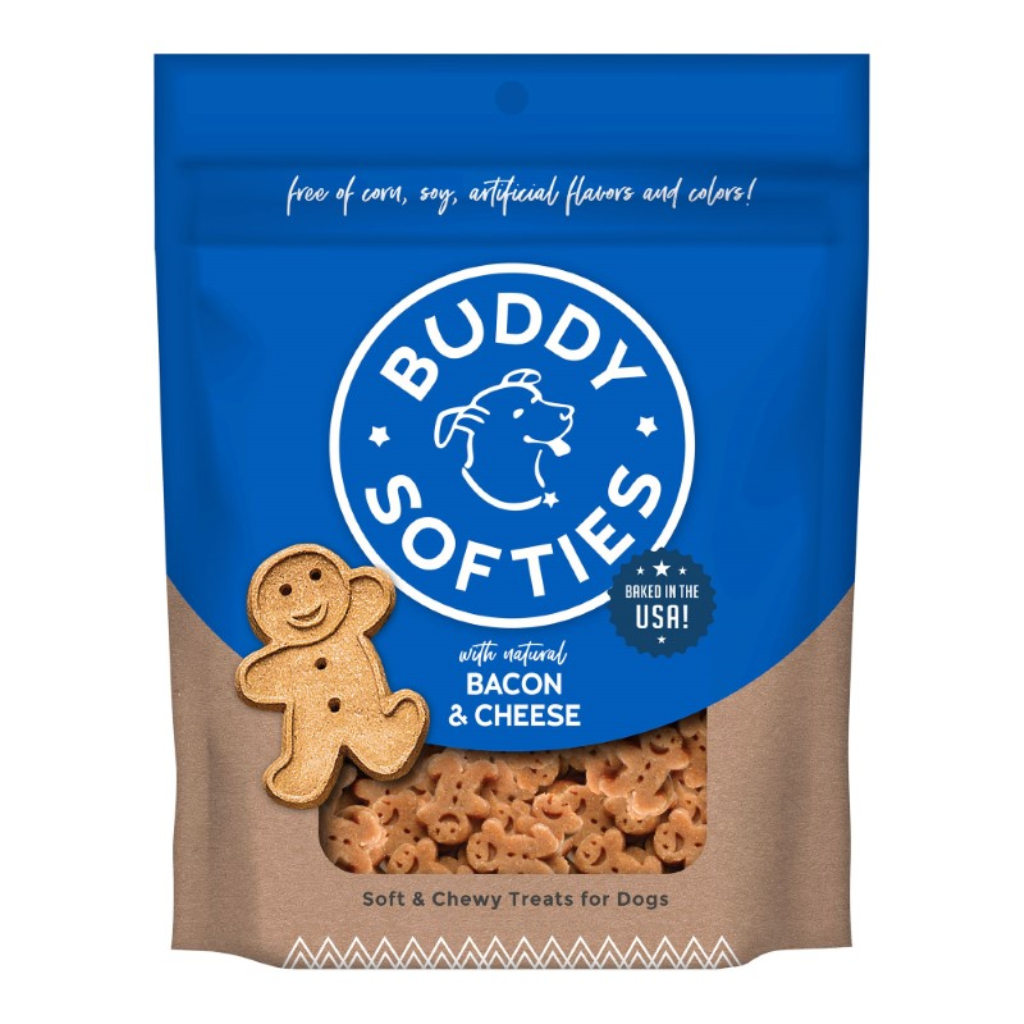 Buddy Biscuits with Bacon & Cheese Soft & Chewy Dog Treats, 6-oz