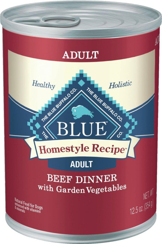 Blue Buffalo BLUE Homestyle Recipe Beef Dinner with Garden Vegetables Adult Grain-Free Wet Dog Food Can, 12.5-oz