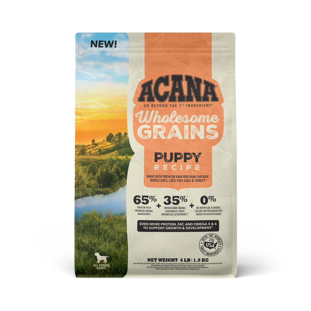 ACANA Wholesome Grains Puppy Recipe Dry Dog Food, 4-lb