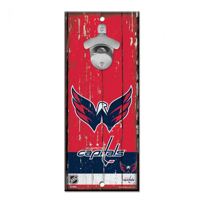 Washington Capitals Bottle Opener Sign 5" x 11"