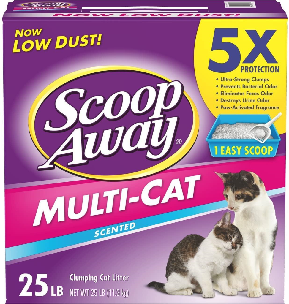 Scoop Away Multi-Cat Scented Cat Litter, 25-lb
