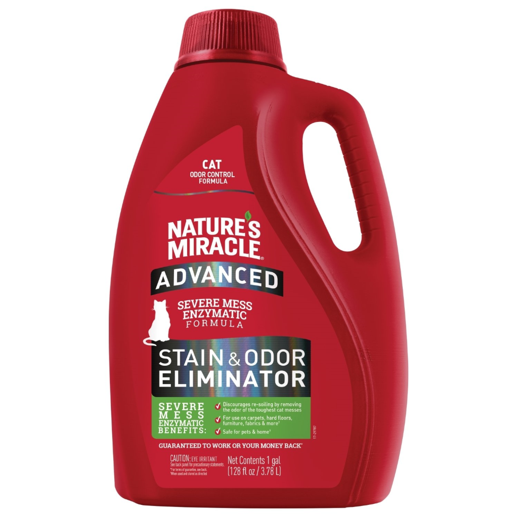 Nature's Miracle Advanced Just For Cats Stain & Odor Remover, 1-gal bottle