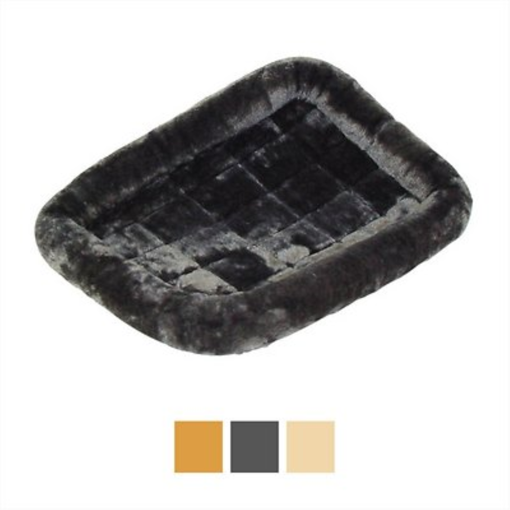 MidWest Quiet Time Fleece Pet Bed & Crate Mat, Gray, 36-in