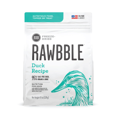 Rawbble Duck Recipe Grain-Free Freeze-Dried Dog Food - 4.5 oz