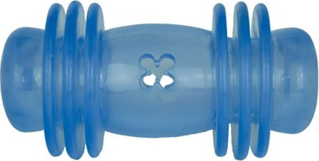 Starmark Crunching Barbell Treat Dog Toy, Large