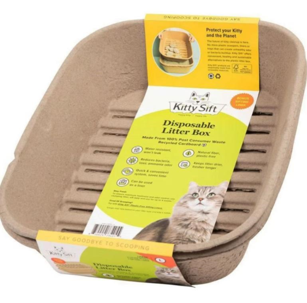 Kitty Sift Sifting Disposable Cat Litter Box, Large
