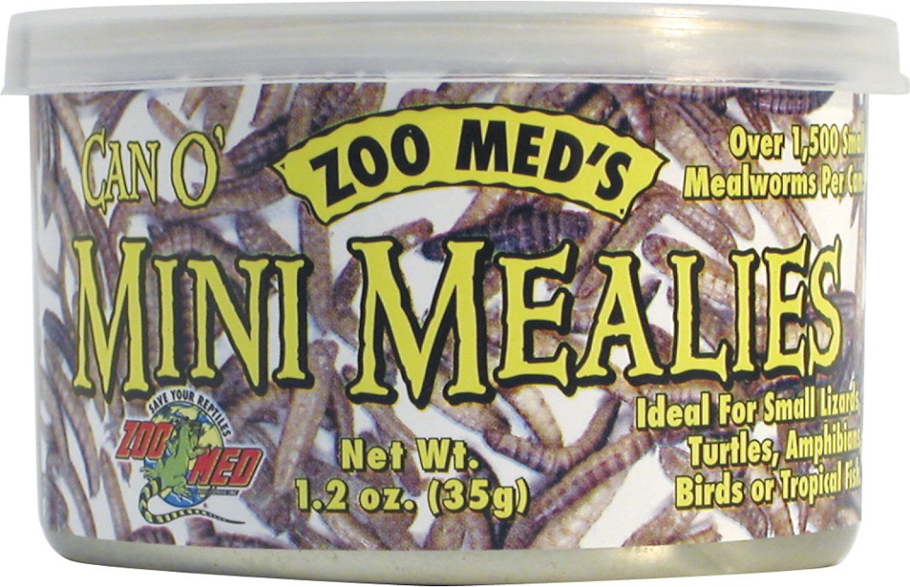Zoo Med Can O' Mini Mealies Reptile & Bird Food, 1.2-oz can