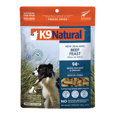 K9 Natural FD Beef Feast Dog Food 3.5oz - Four Muddy Paws