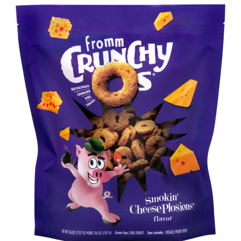 Fromm Crunchy Os Smokin' Cheese Plosion Dog Treat 26 oz