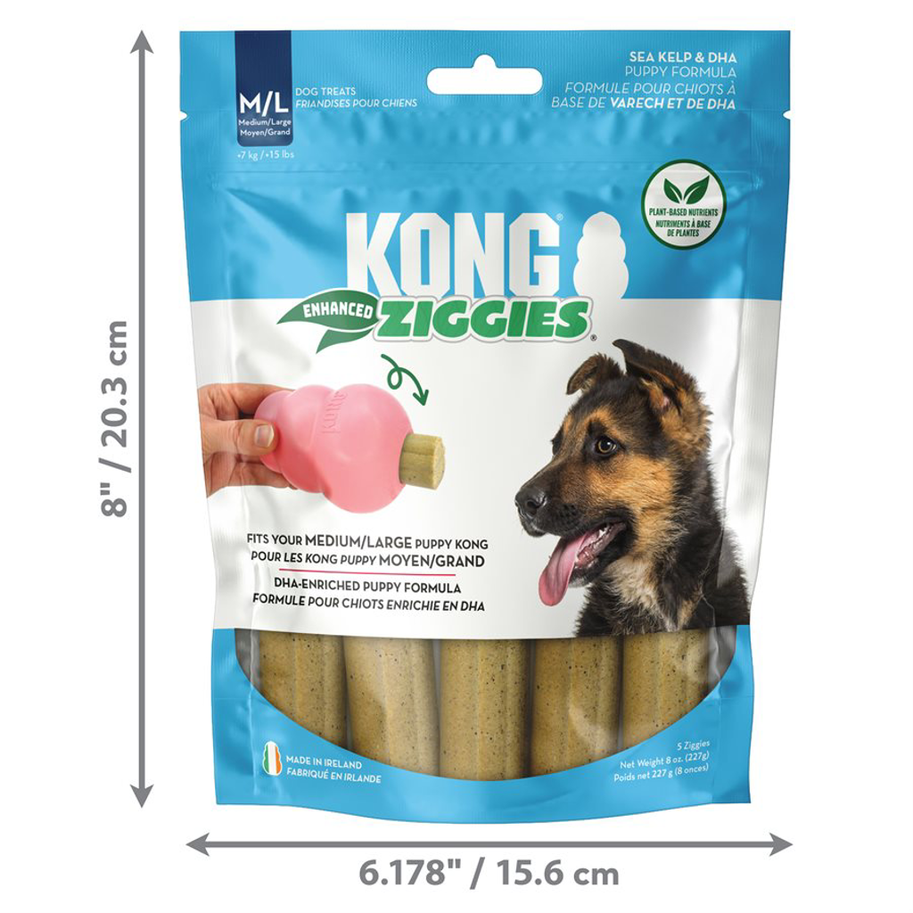 KONG ZIGGIES ENHANCED TRT PUP M/L 8Z