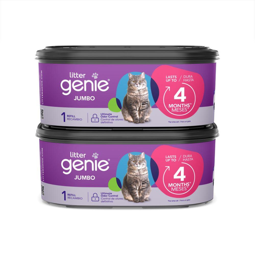 Litter Genie Jumbo Refill for Cat Litter Disposal System, 2-pk