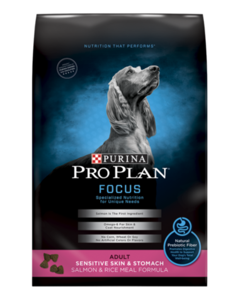 Purina Pro Plan Focus Adult Sensitive Skin & Stomach Salmon & Rice Formula Dry Dog Food, 16-lb