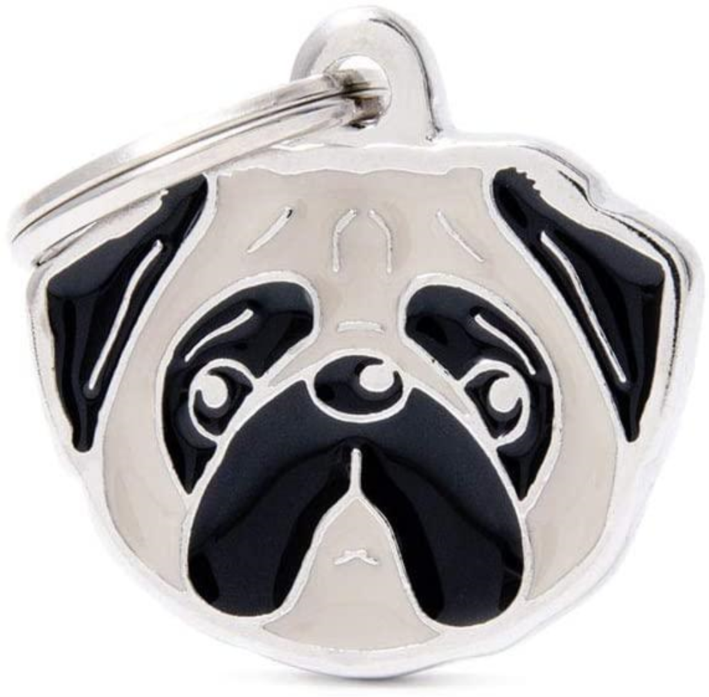 MyFamily Fawn Pug Pet ID Tag