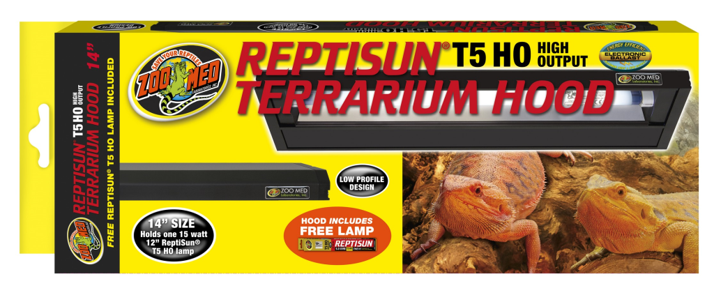 Zoo Med ReptiSun T5 HO - High Output Terrarium Hood, 14-in