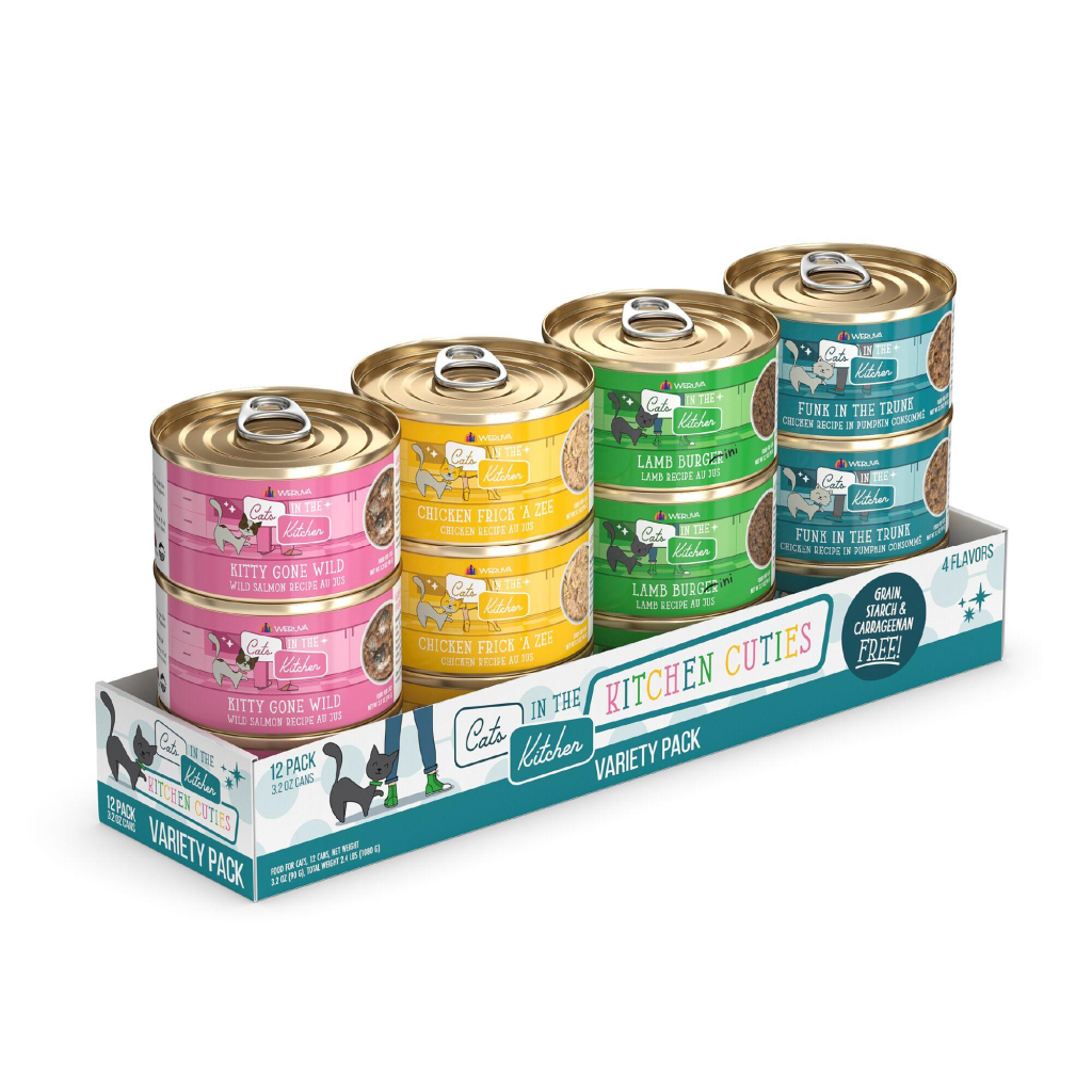 Cats in the Kitchen Kitchen Cuties Variety Pack Wet Cat Food Can, 3.2-oz, 12-pk