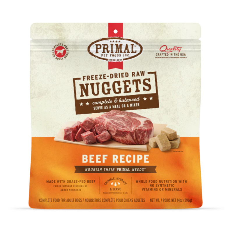 Primal Dog Freeze Dried Nuggets Beef 14 oz
