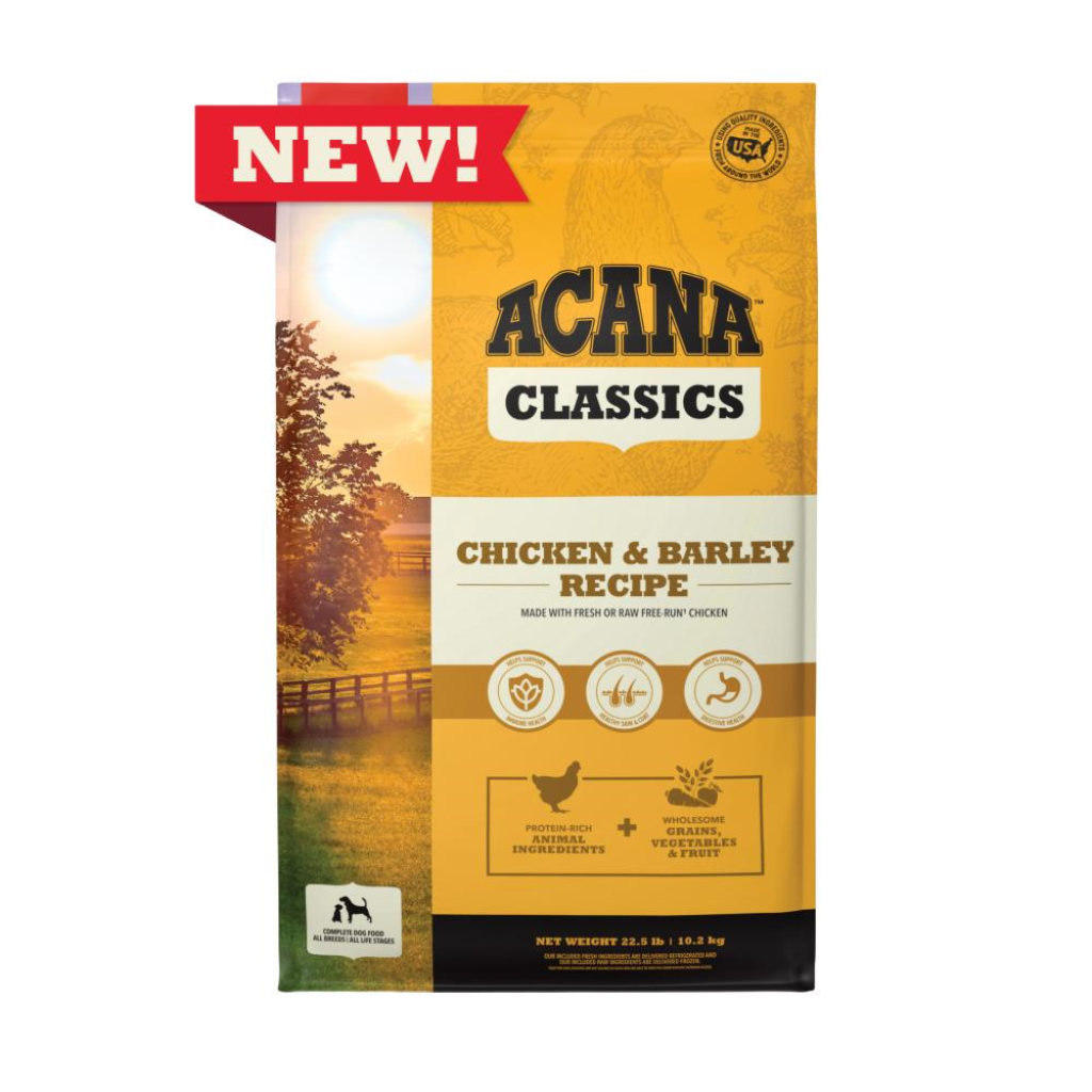 ACANA Classics Chicken & Barley Recipe Dry Dog Food	, 4-lb