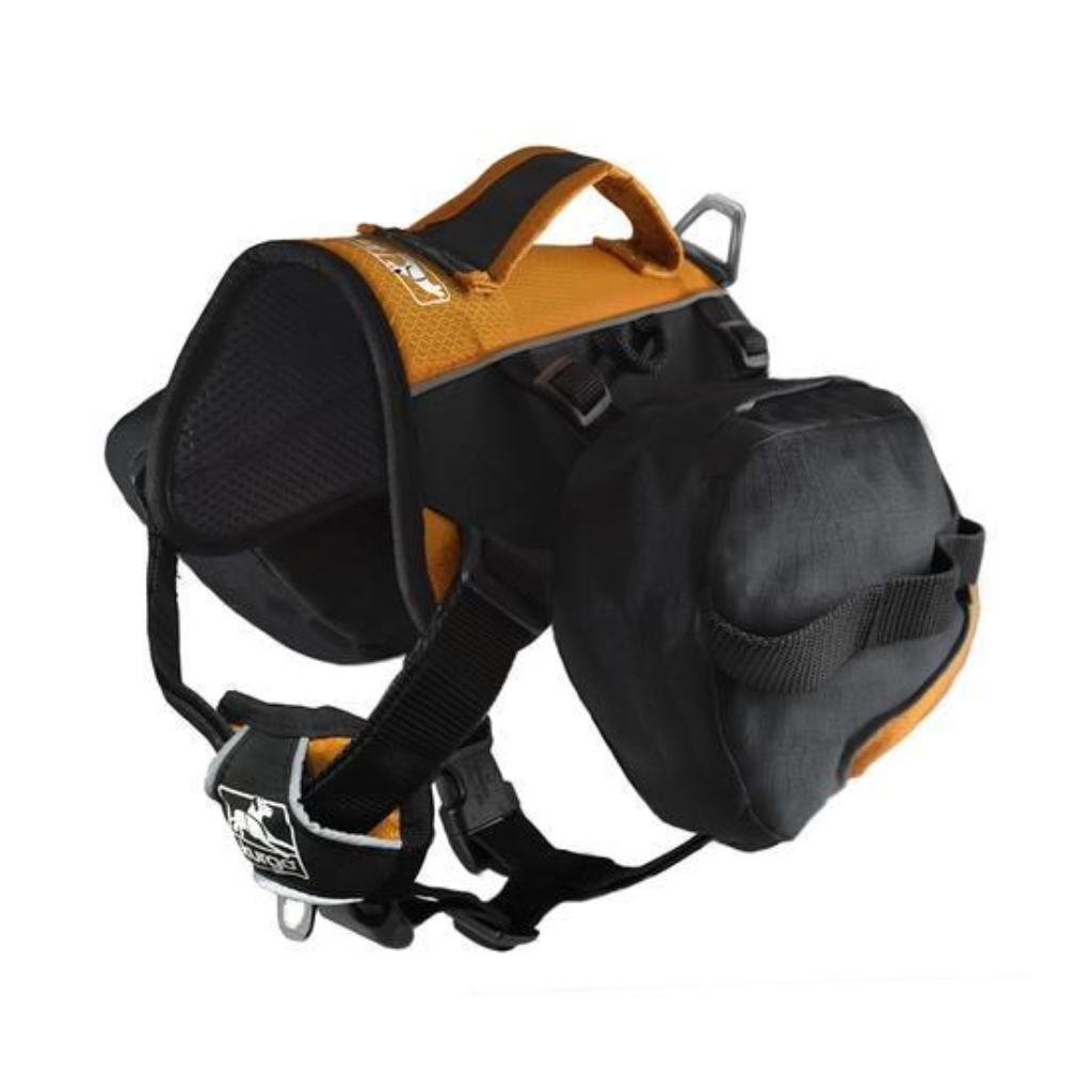 Kurgo Baxter Dog Backpack, Black/Orange, Big Baxter