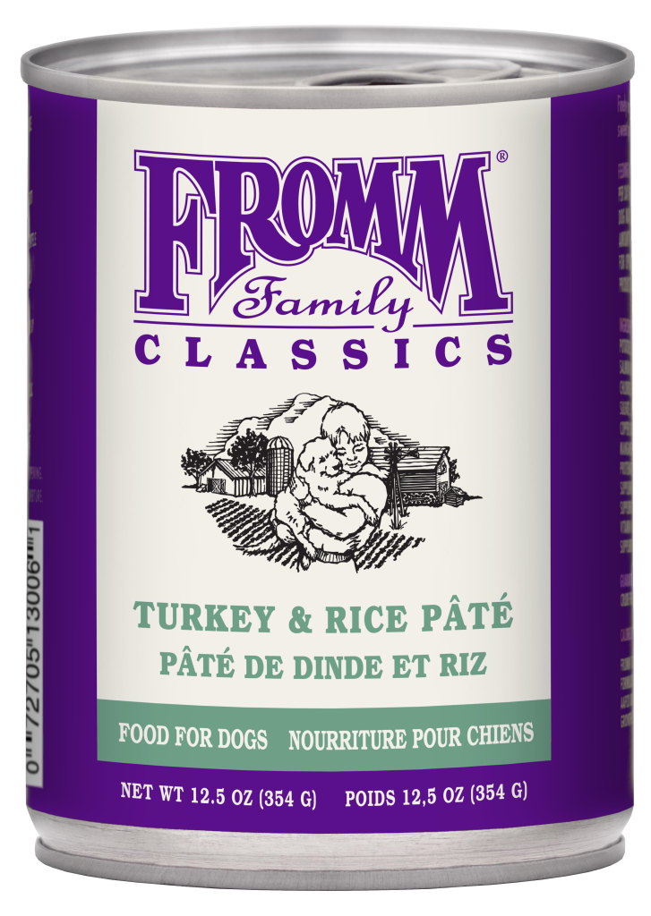 Fromm Family Classic Turkey & Rice Pate Canned Dog Food, 12.5-oz