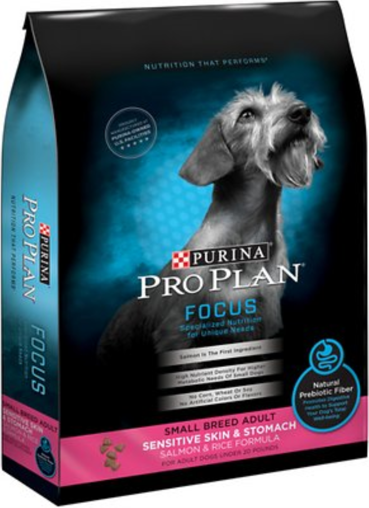 Purina Pro Plan Focus Small Breed Adult Sensitive Skin & Stomach Formula Dry Dog Food, 16-lb