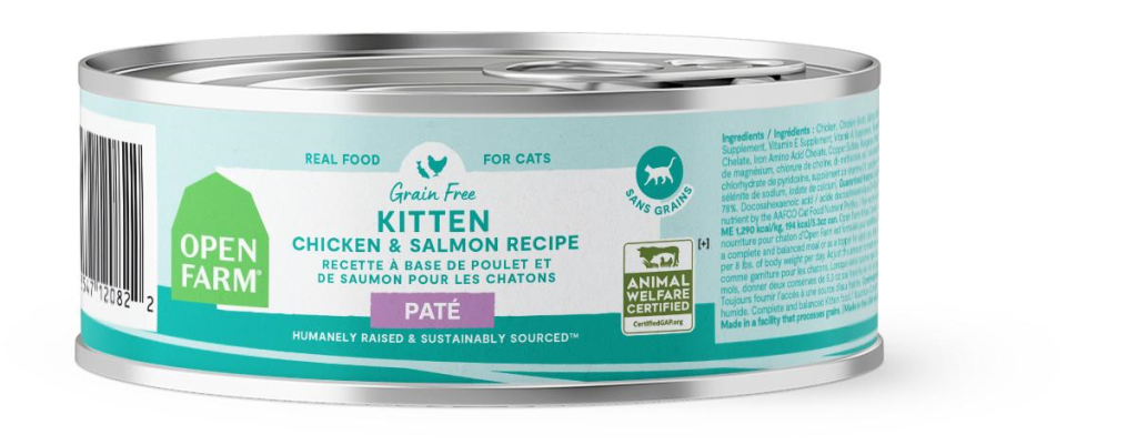 Open Farm Kitten Chicken & Salmon Grain-Free Wet Cat Food Can, 2.8-oz