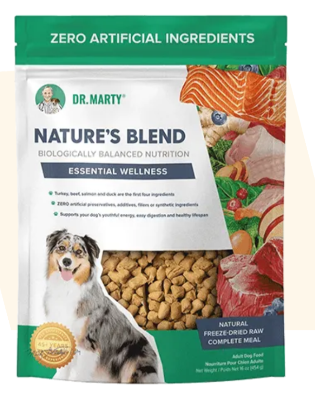 Dr. Marty Nature's Blend Essential Wellness Freeze-Dried Dog Food 80oz