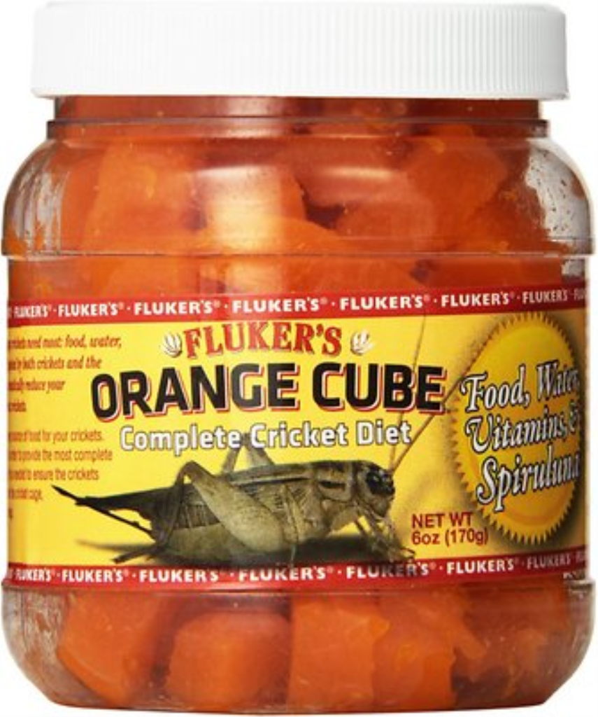 Fluker's Orange Cube Complete Cricket Diet Reptile Supplement, 6-oz jar