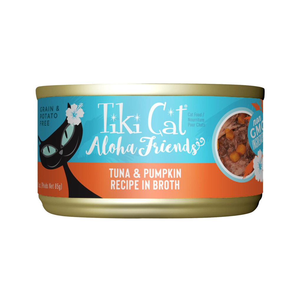 Tiki Cat Aloha Friends Tuna with Pumpkin Wet Cat Food, 3-oz can
