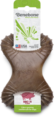 Benebone Bacon Flavored Dental Dog Chew Toy, Small