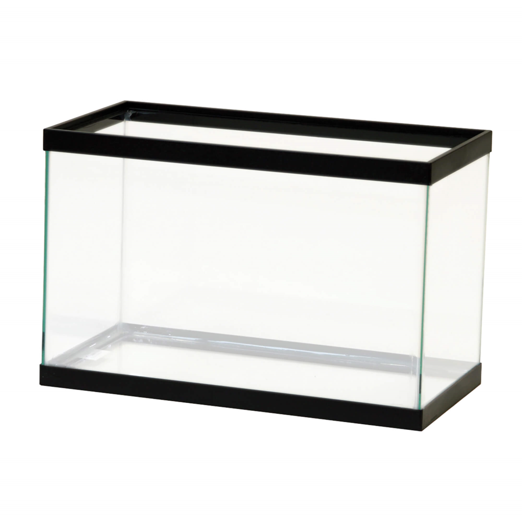 Aqueon Standard Glass Rectangle Aquarium with Black Frame, 5.5-gal