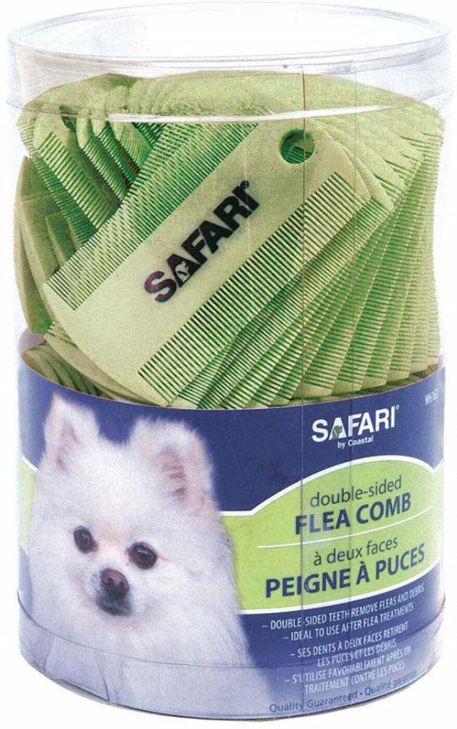 Safari Double-Sided Plastic Cat & Dog Flea Comb, 1-count