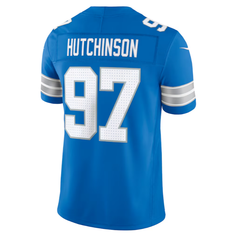 Aidan Hutchinson Detroit Lions 2026 Nike Vapor F.U.S.E. Stitched Limited Jersey – Blue