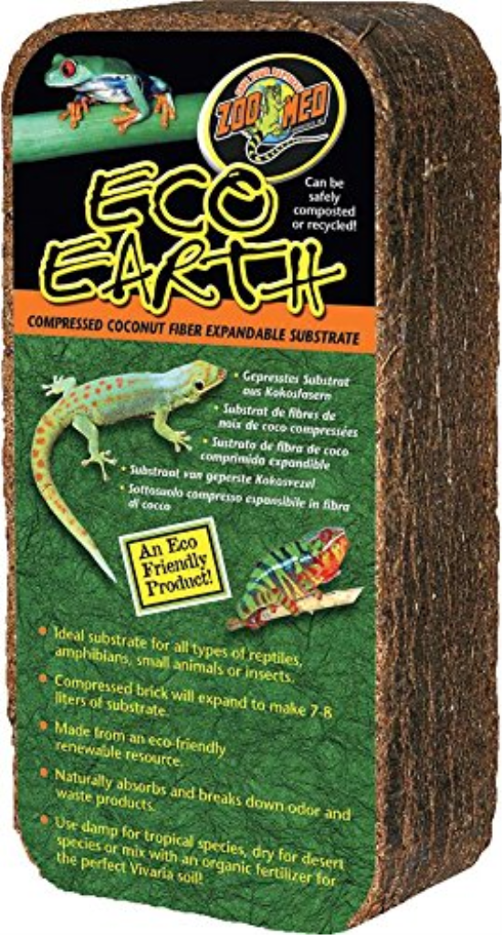 Zoo Med Eco Earth Compressed Coconut Fiber Expandable Reptile Substrate, 1 count
