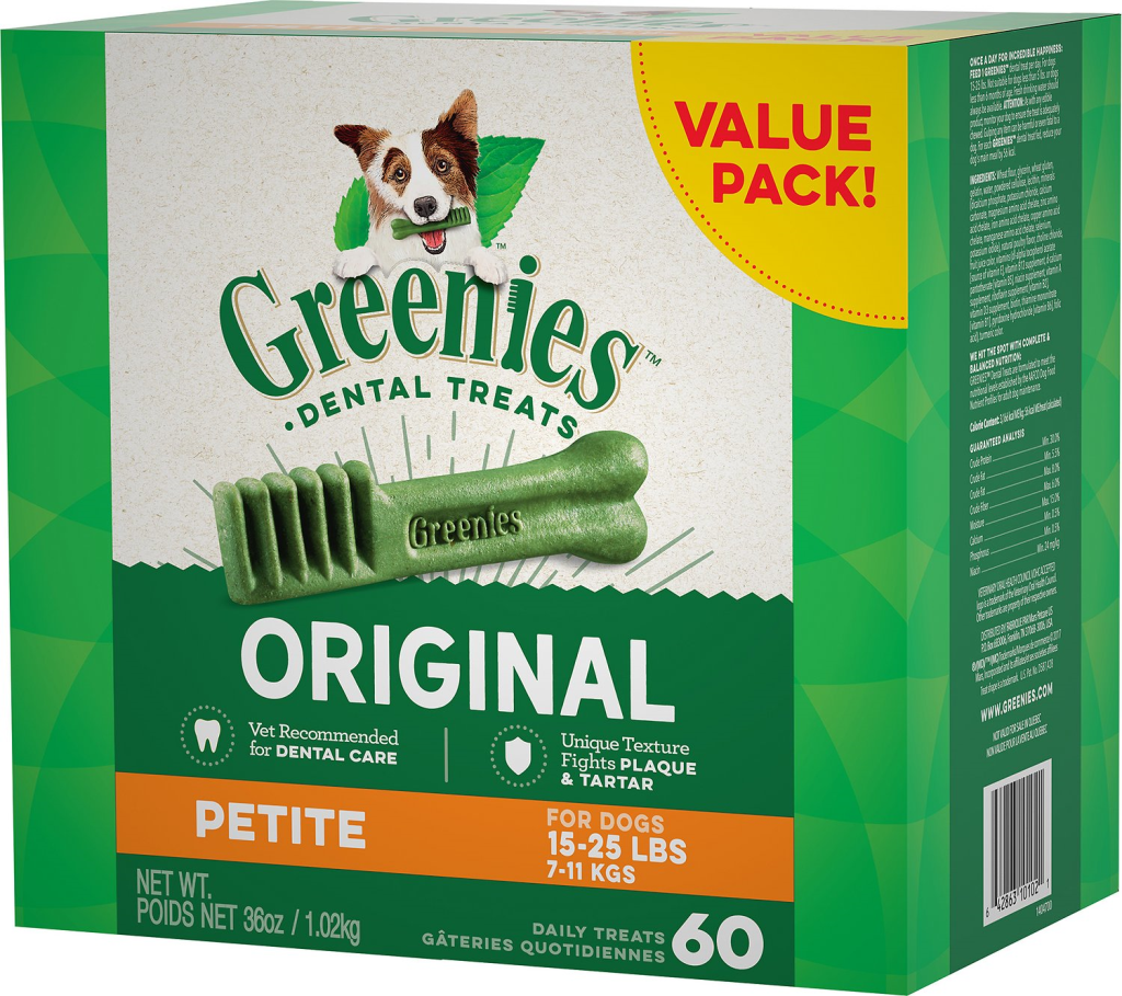 Greenies Original Petite Dental Dog Treats, 36-oz, 60-count