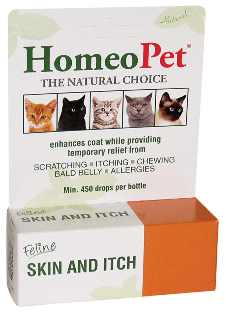 HomeoPet Feline Skin & Itch Cat Supplement, 450 drops