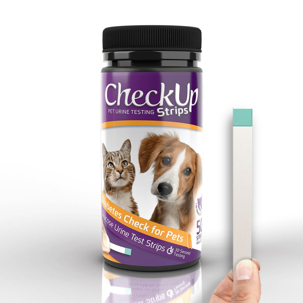 CheckUp Diabetes Detection Urine Testing Strips for Dogs & Cats, 50-count
