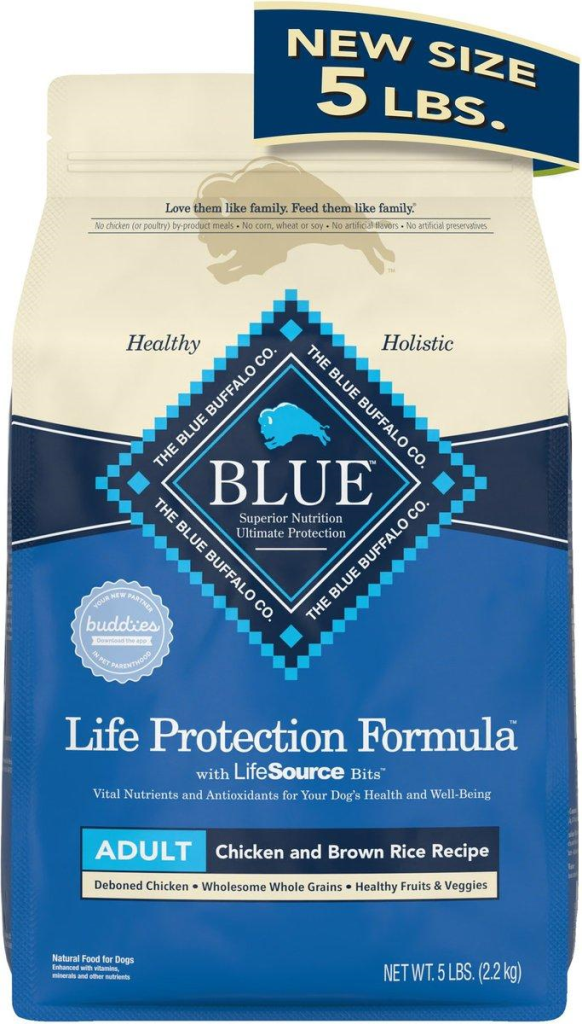 Blue Buffalo Life Protection Formula Adult Chicken & Brown Rice Recipe Dry Dog Food, 5-lb