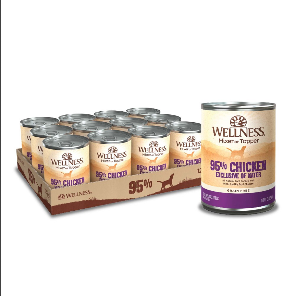 Wellness 95% Chicken Grain-Free Wet Dog Food Can, 13.2-oz