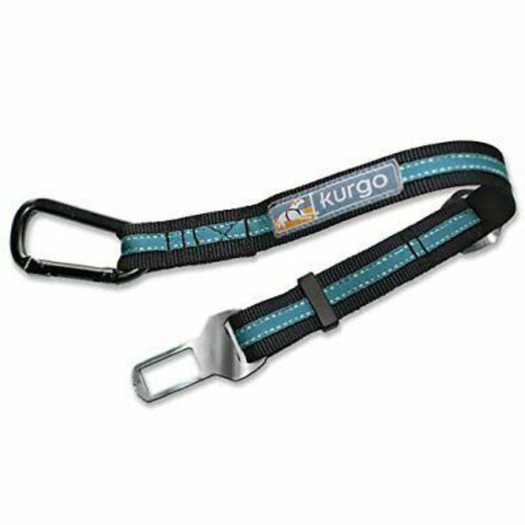 Kurgo Direct to Seatbelt Car Tether for Dogs, Coastal Blue