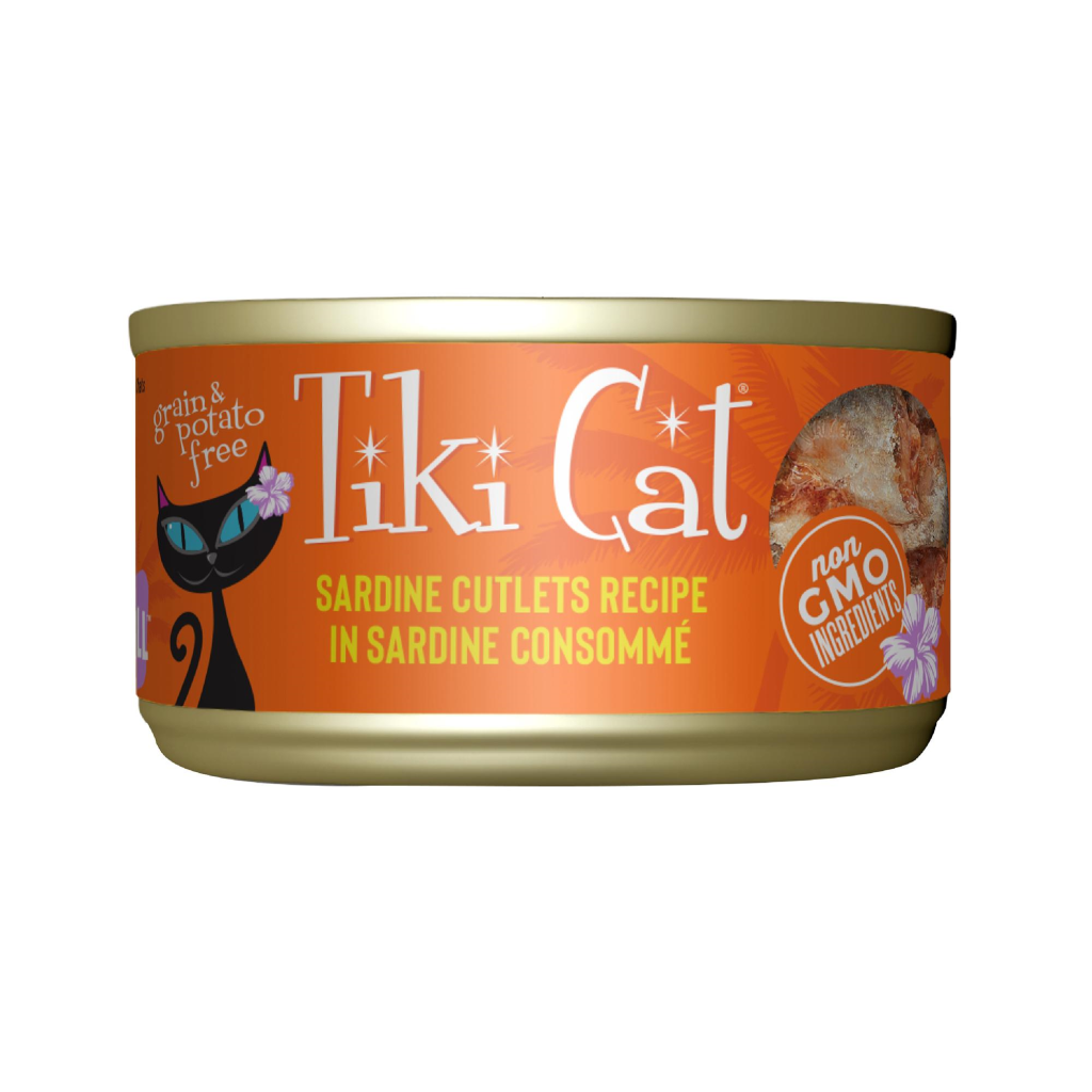Tiki Cat Grill Sardine Cutlets Recipe in Sardine Consomme, 2.8-oz