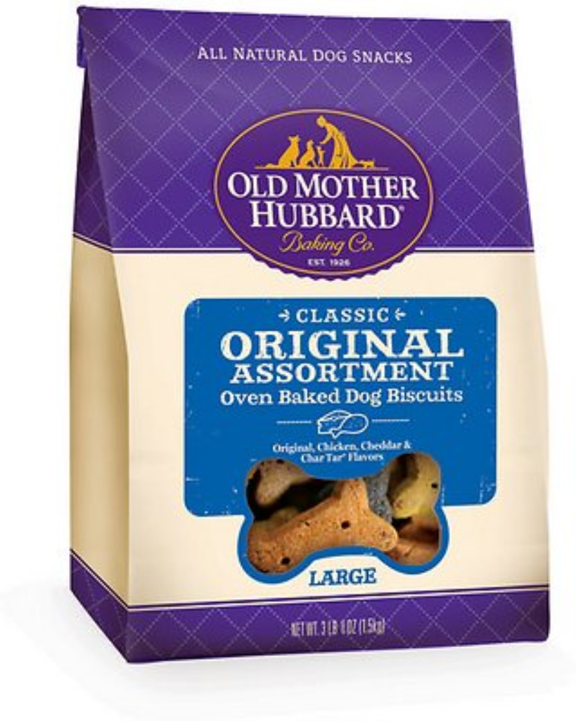 Old Mother Hubbard Classic Original Assortment Biscuits Baked Dog Treats, Large, 3.5-lb